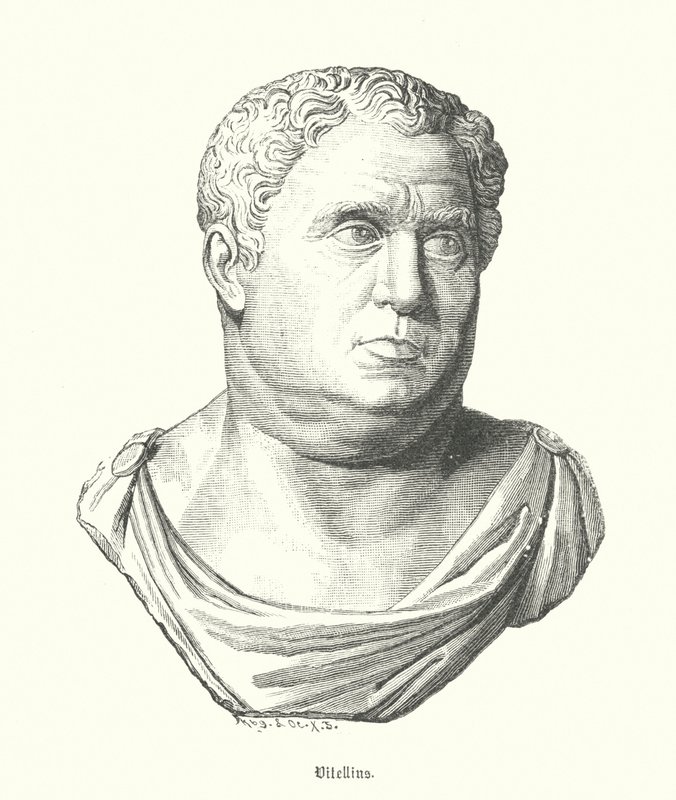 Vitellius, romersk kejser (stik) af German School
