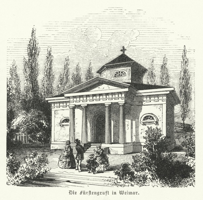 Weimarer Fuersten Gruft, gravkapel for hertugerne af Sachsen-Weimar-Eisenach og stedet for de tyske forfatteres grave Johann Wolfgang Goethe og Friedrich Schiller af German School