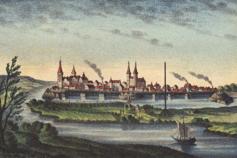Wittenberg, hovedstad i Chur-Sachsen, ved floden Elben, 1546 af German School