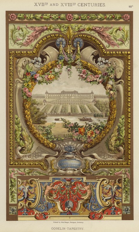 XVII. og XVIII. århundrede, Gobelin-tapet (farve litho) af German School