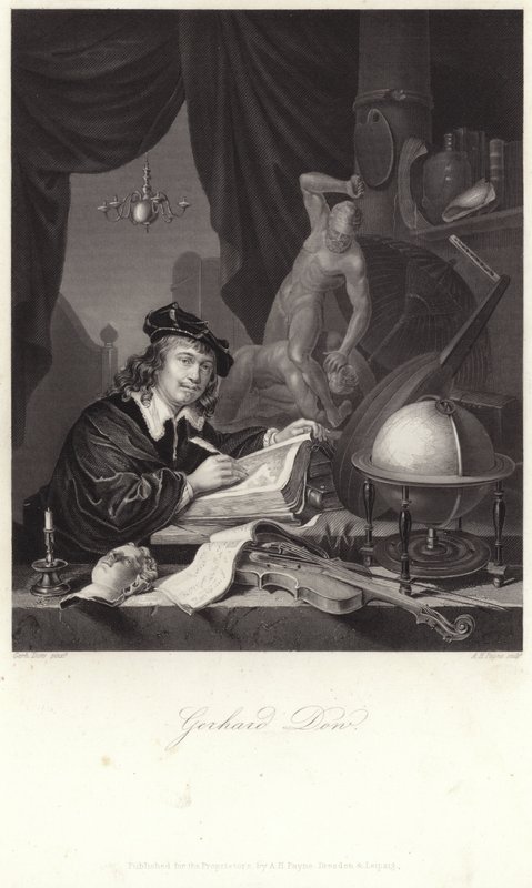 Portræt af Gerrit Dou af Gerrit Dou