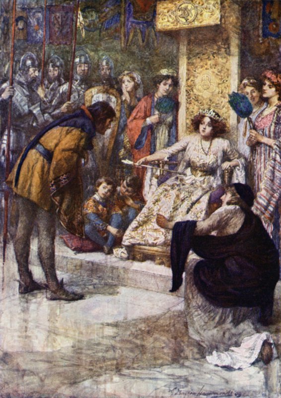 Georges hævdede, at Adventure (farve litho) af Gertrude E. Demain (after) Hammond