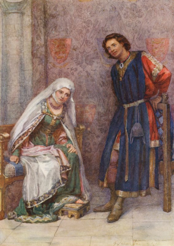 Shakespeare, King John (farvelitografi) af Gertrude E. Demain (after) Hammond