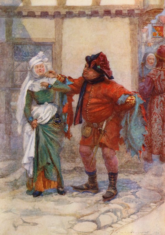 William Shakespeares skuespil: Henry IV (farvelitografi) af Gertrude E. Demain (after) Hammond