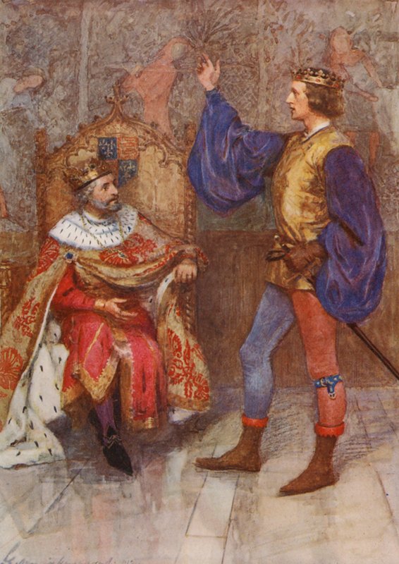 William Shakespeares skuespil: Henry IV (farvelitografi) af Gertrude E. Demain (after) Hammond