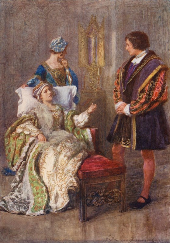 William Shakespeares skuespil: Henrik VIII (farvelitografi) af Gertrude E. Demain (after) Hammond