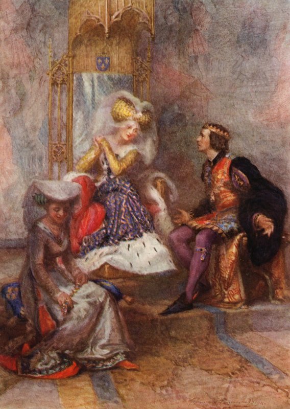 William Shakespeares skuespil: Henry V (farvelitografi) af Gertrude E. Demain (after) Hammond