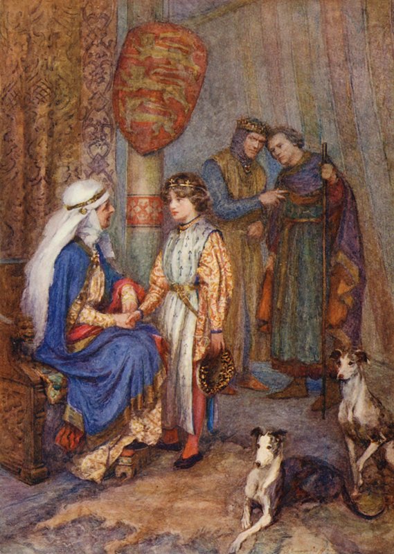 William Shakespeares skuespil: King John (farvelitografi) af Gertrude E. Demain (after) Hammond