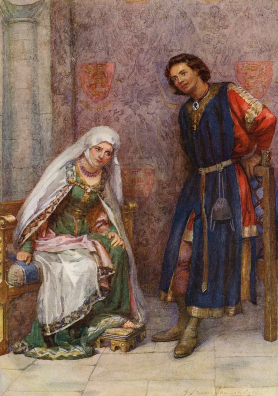William Shakespeares skuespil: King John (farvelitografi) af Gertrude E. Demain (after) Hammond