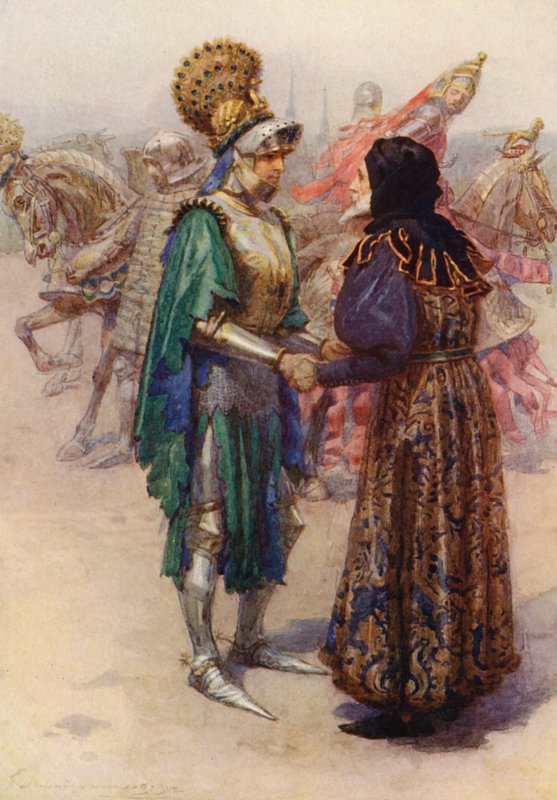 William Shakespeares skuespil: Richard II (farvelitografi) af Gertrude E. Demain (after) Hammond