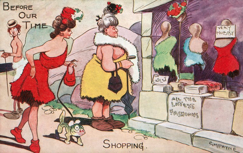 Før vores tid (farve litho) af Gilbert Morris Payne