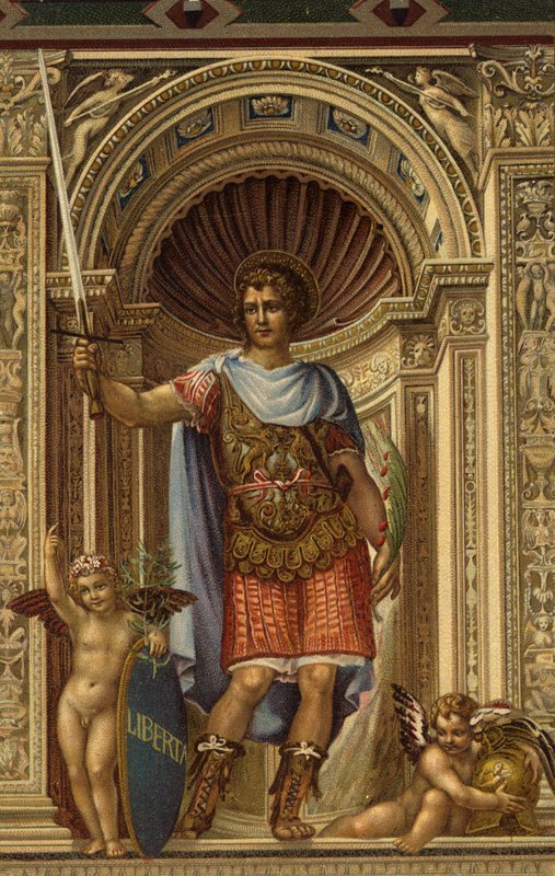 St Victor, maleri af Il Sodoma i Palazzo Comunale, Siena, Italien af Giovanni Antonio Bazzi after Sodoma