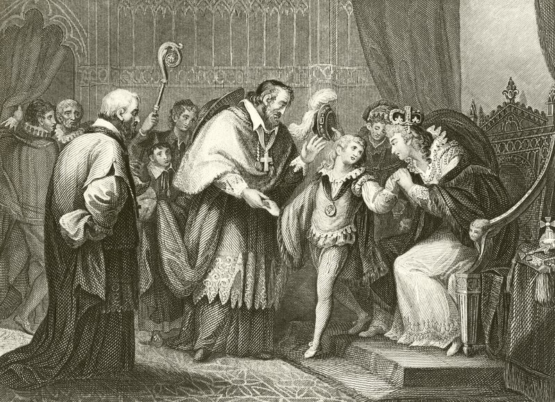 Edward, hertugen af York, skilles fra sin mor af Giovanni Battista Cipriani
