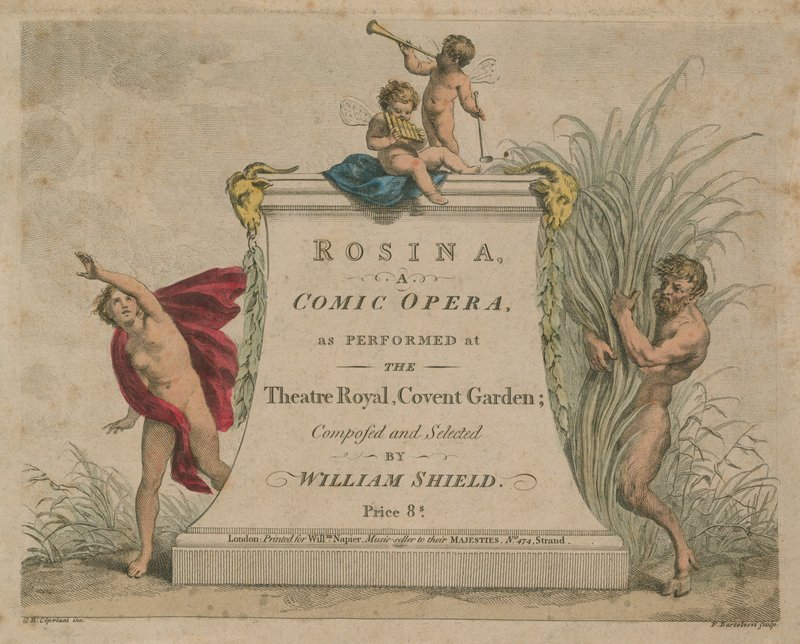 Rosina, en komisk opera som opført på Theatre Royal, Covent Garden af Giovanni Battista Cipriani