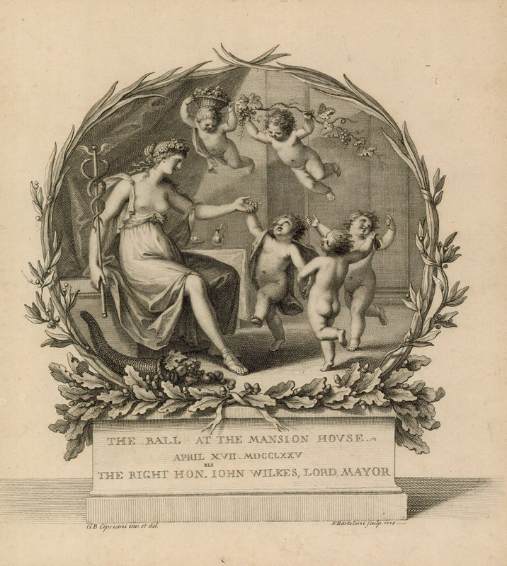 Billet til The Ball at the Mansion House, London, 17. april 1775 af Giovanni Battista Cipriani