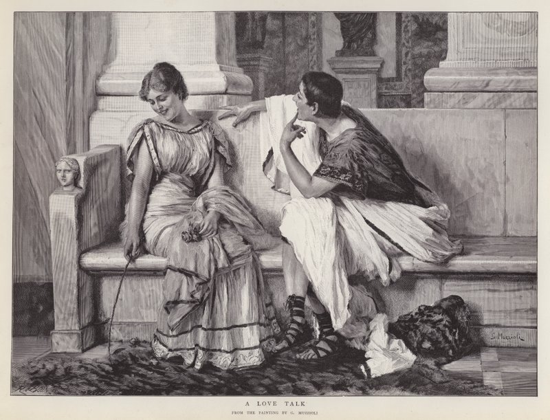 A Love Talk (litho) af Giovanni Muzzioli
