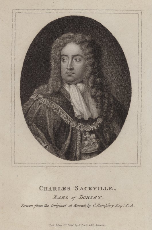 Charles Sackville, 6. jarl af Dorset, engelsk digter og hofmand (gravering) af Godfrey (after) Kneller