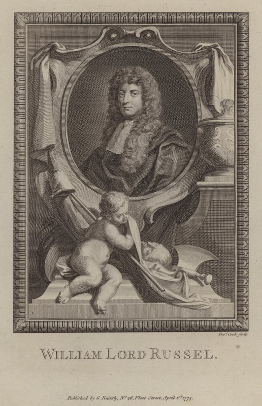 William Russell, Lord Russell, engelsk politiker (gravering) af Godfrey (after) Kneller