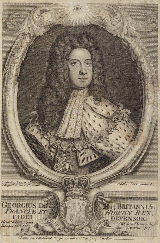Kong George I af Storbritannien og Irland af Godfrey Kneller