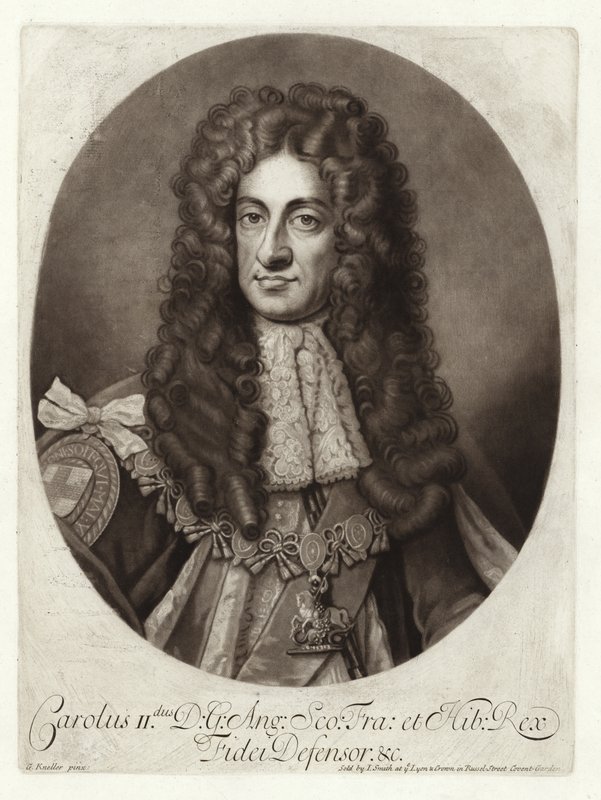 Portræt af kong Charles II af Godfrey Kneller