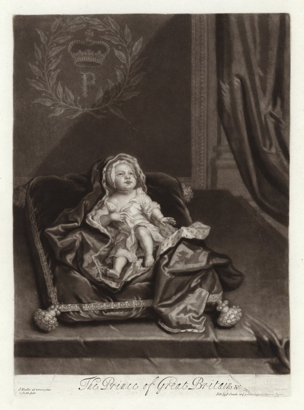 Portræt af prins James Stuart som baby af Godfrey Kneller