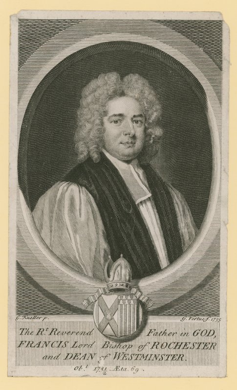 The Right Reverend Father in God, Francis Lord Bishop of Rochester og Dean of Westminster af Godfrey Kneller