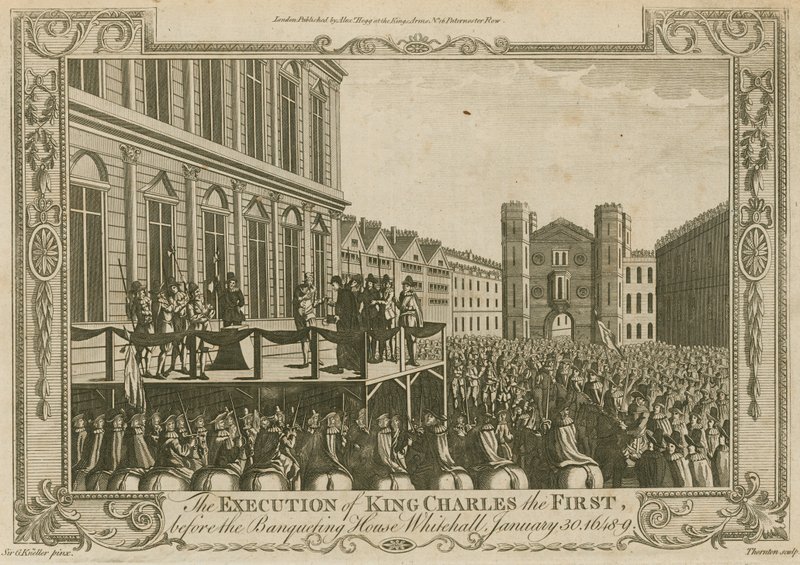 Henrettelsen af kong Karl I foran Banqueting House, Whitehall, den 30. januar 1649 af Godfrey Kneller
