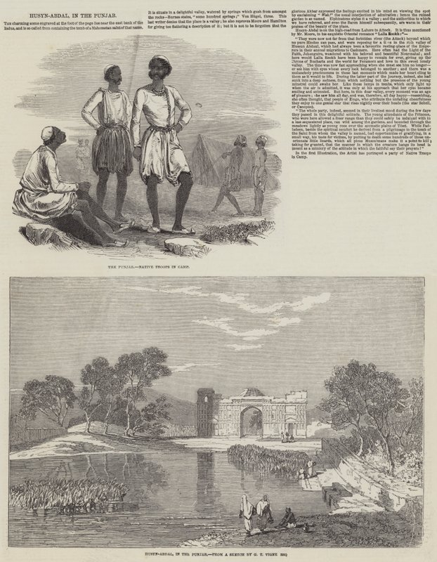 Husyn-Abdal, i Punjab af Godfrey Thomas Vigne