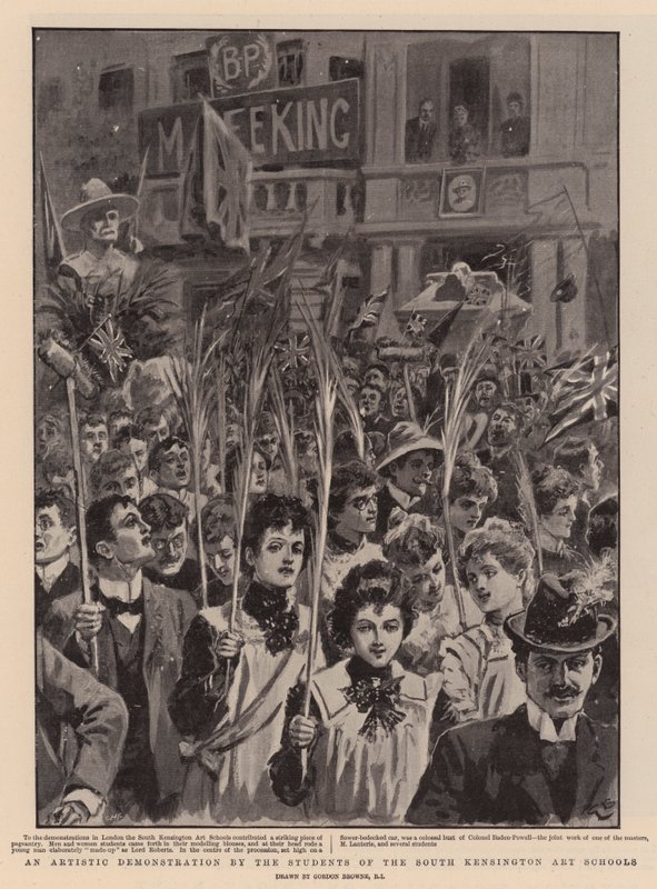 En kunstnerisk demonstration af eleverne fra South Kensington Art Schools af Gordon Frederick Browne