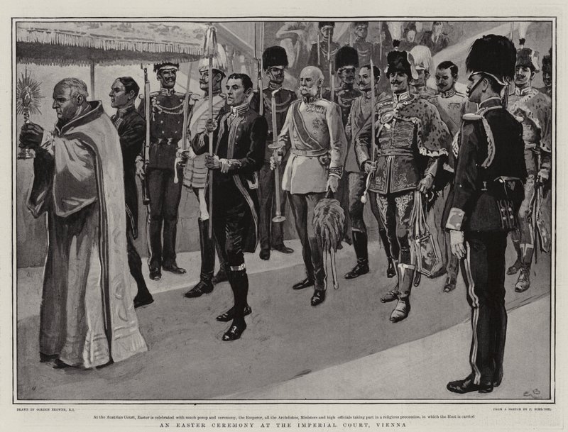 En påskeceremoni ved kejserhof i Wien af Gordon Frederick Browne