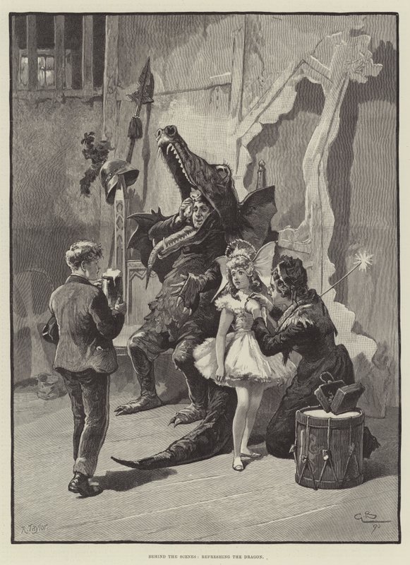 Bag kulisserne, forfriskende dragen af Gordon Frederick Browne