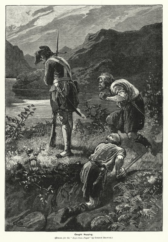Fanget lur (gravering) af Gordon Frederick (after) Browne