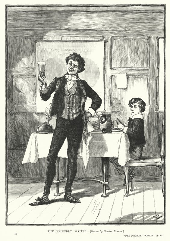 Den venlige tjener (gravering) af Gordon Frederick (after) Browne