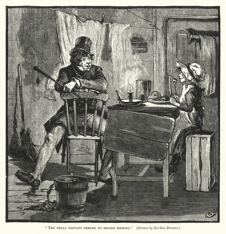 Den lille tjener behøvede intet andet bud (gravering) af Gordon Frederick (after) Browne
