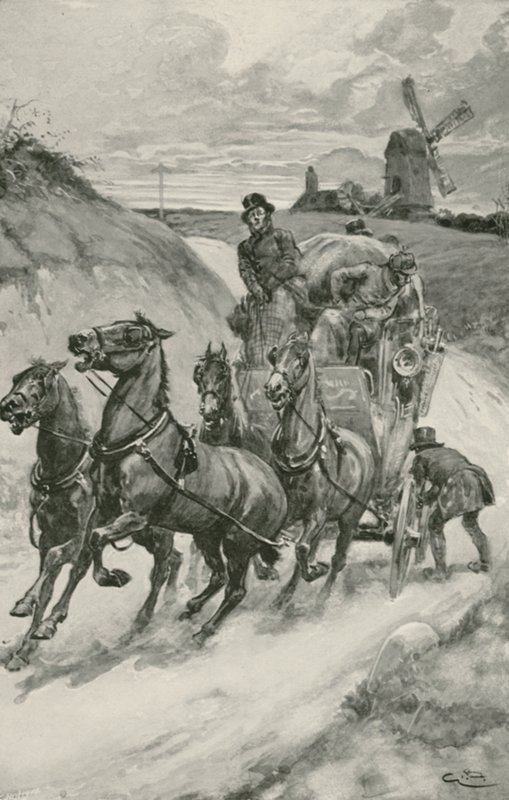 En Scene-træner i gamle Tider af Gordon Frederick Browne