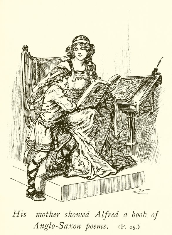 Alfred bliver lært at læse af Gordon Frederick Browne