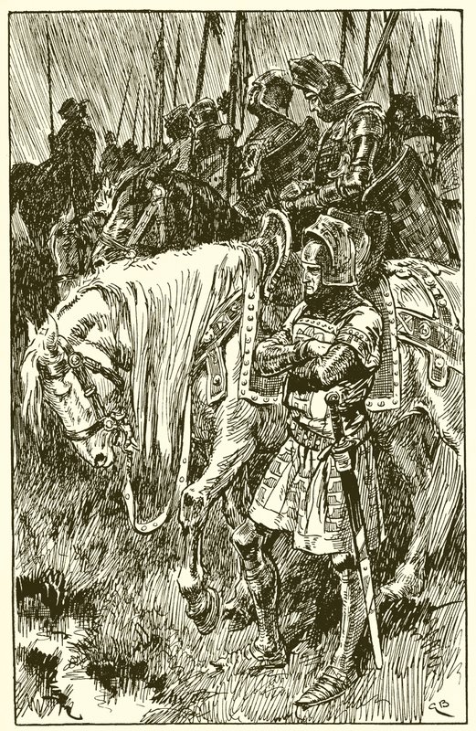 Englændere venter på morgenen ved slaget ved Agincourt af Gordon Frederick Browne