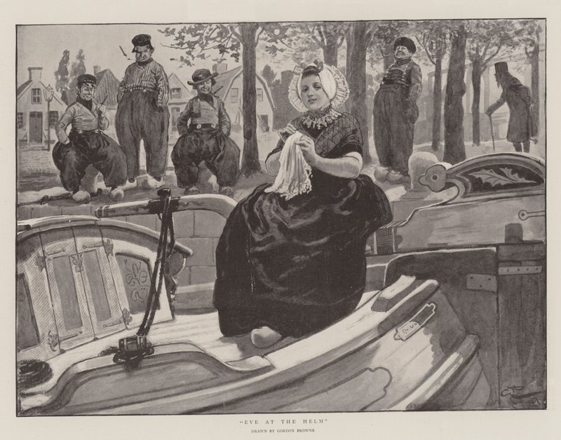 Eva ved roret af Gordon Frederick Browne