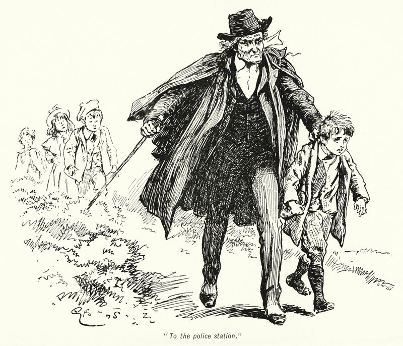 Illustration til The Story of the Treasure Seekers af E Nesbit (litho) af Gordon Frederick Browne