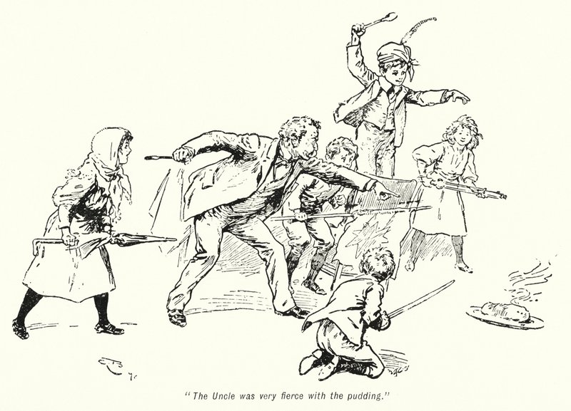 Illustration til The Story of the Treasure Seekers af E Nesbit (litho) af Gordon Frederick Browne