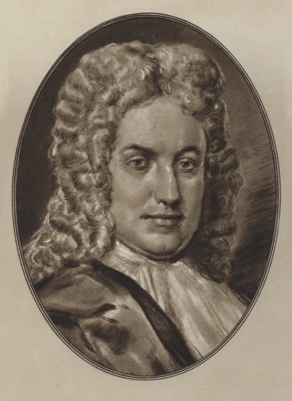 Daniel Defoe (litho) af Gordon Ross