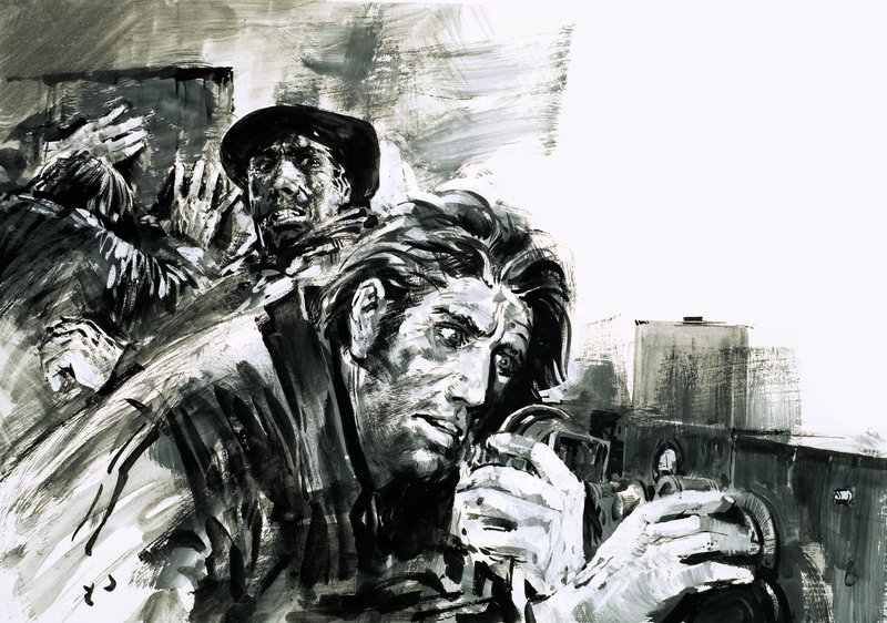 Et råb om hjælp fra den ungarske opstand (gouache på papir) af Graham Coton