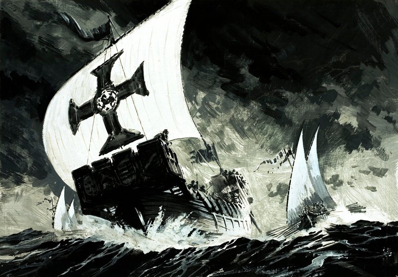 Hans Schiltberger (1380-1440) var slave i over tredive år (gouache på papir) af Graham Coton