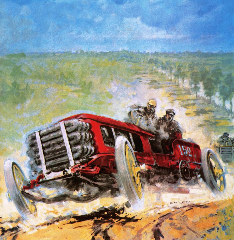 Motorløbet fra Paris til Madrid i 1903 af Graham Coton