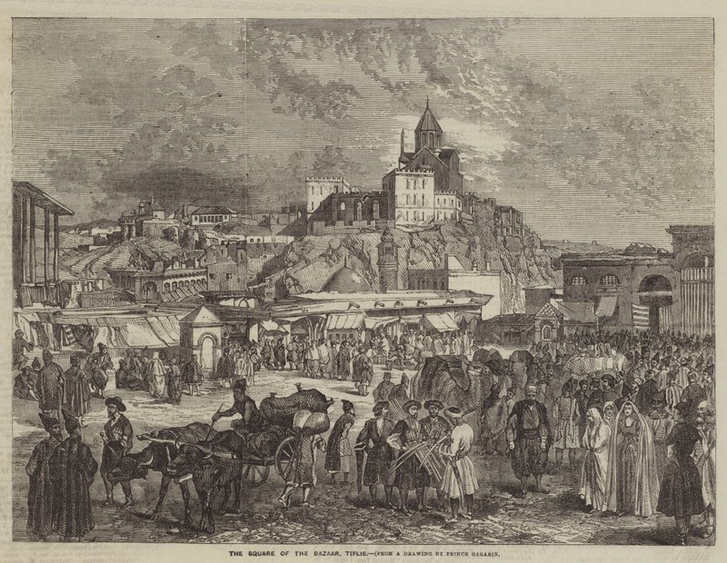 Bazarens plads, Tiflis af Grigori Grigorevich Gagarin