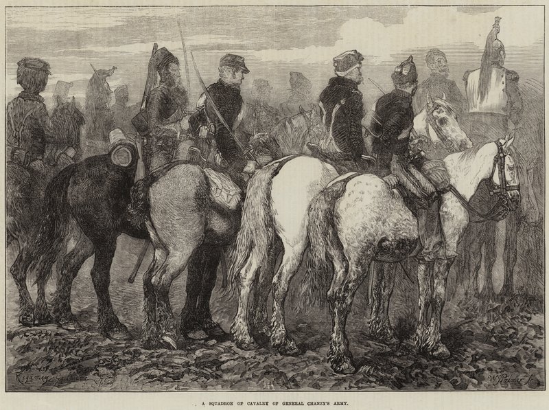 En eskadron af kavaleri fra general Chanzys hær af Guillaume Regamey