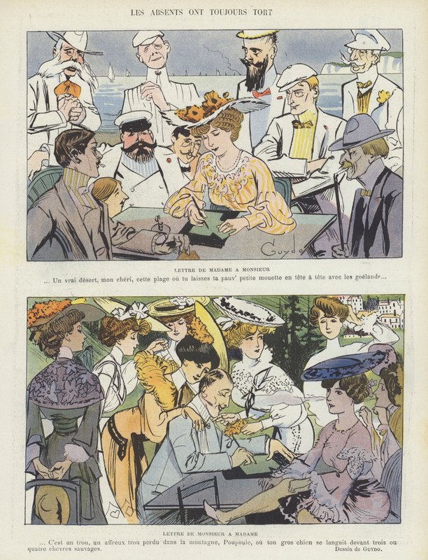 Illustration til Le Rire af Guillaume Le Barrois dOrgeval