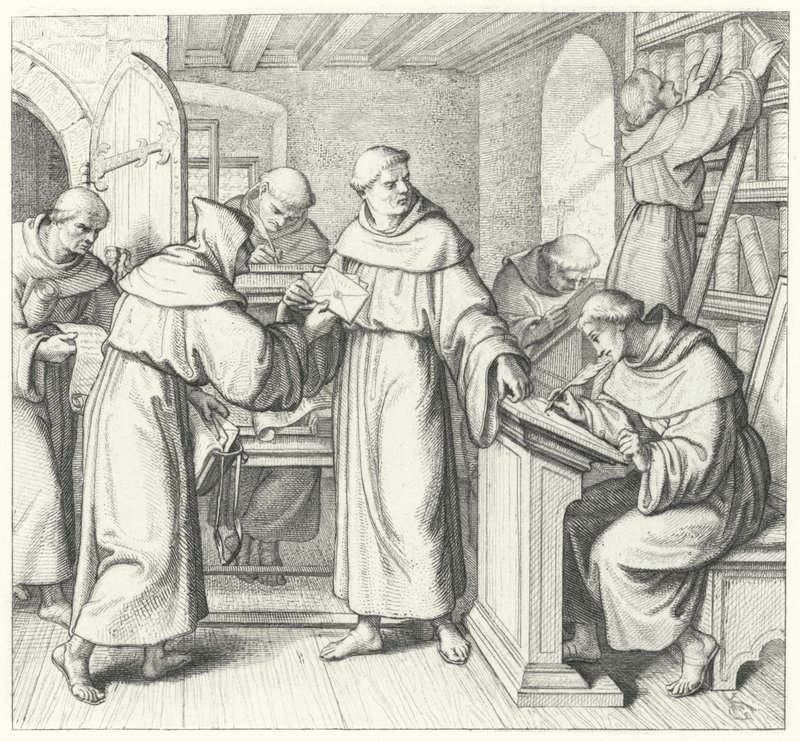 Martin Luther, vikar for Sachsen og Thüringen (stik) af Gustav Ferdinand Leopold Konig