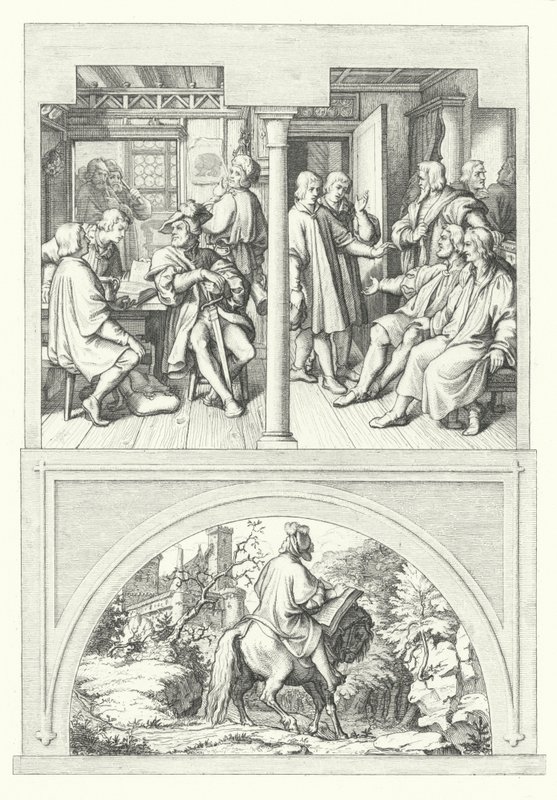 Scener fra Martin Luthers liv (stik) af Gustav Ferdinand Leopold Konig
