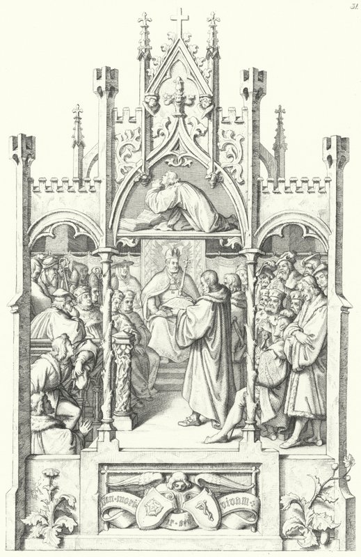 Scener fra Martin Luthers liv (stik) af Gustav Ferdinand Leopold Konig